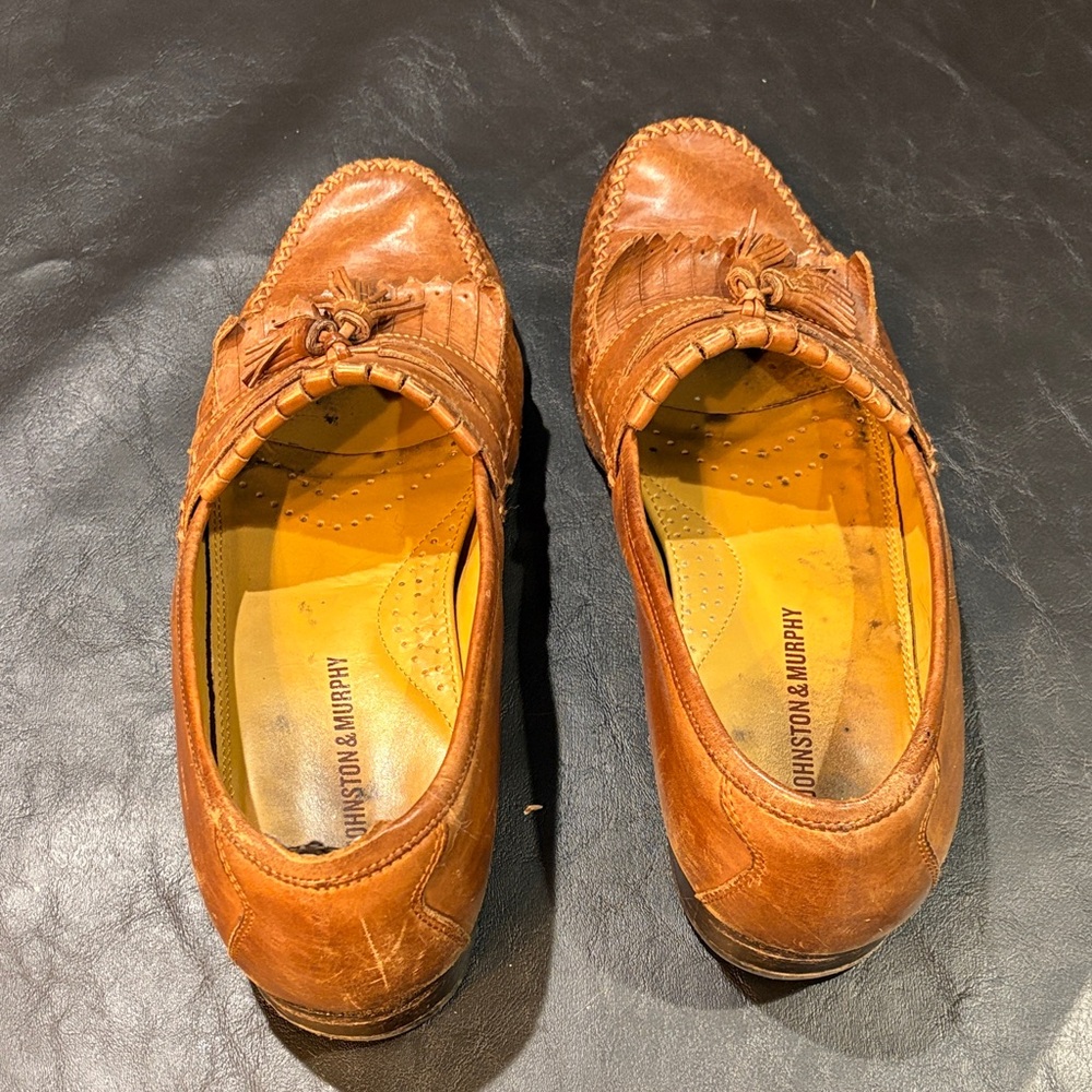 Johnston & Murphy Tan Leather Tassel Loafers - Picture 4 of 5